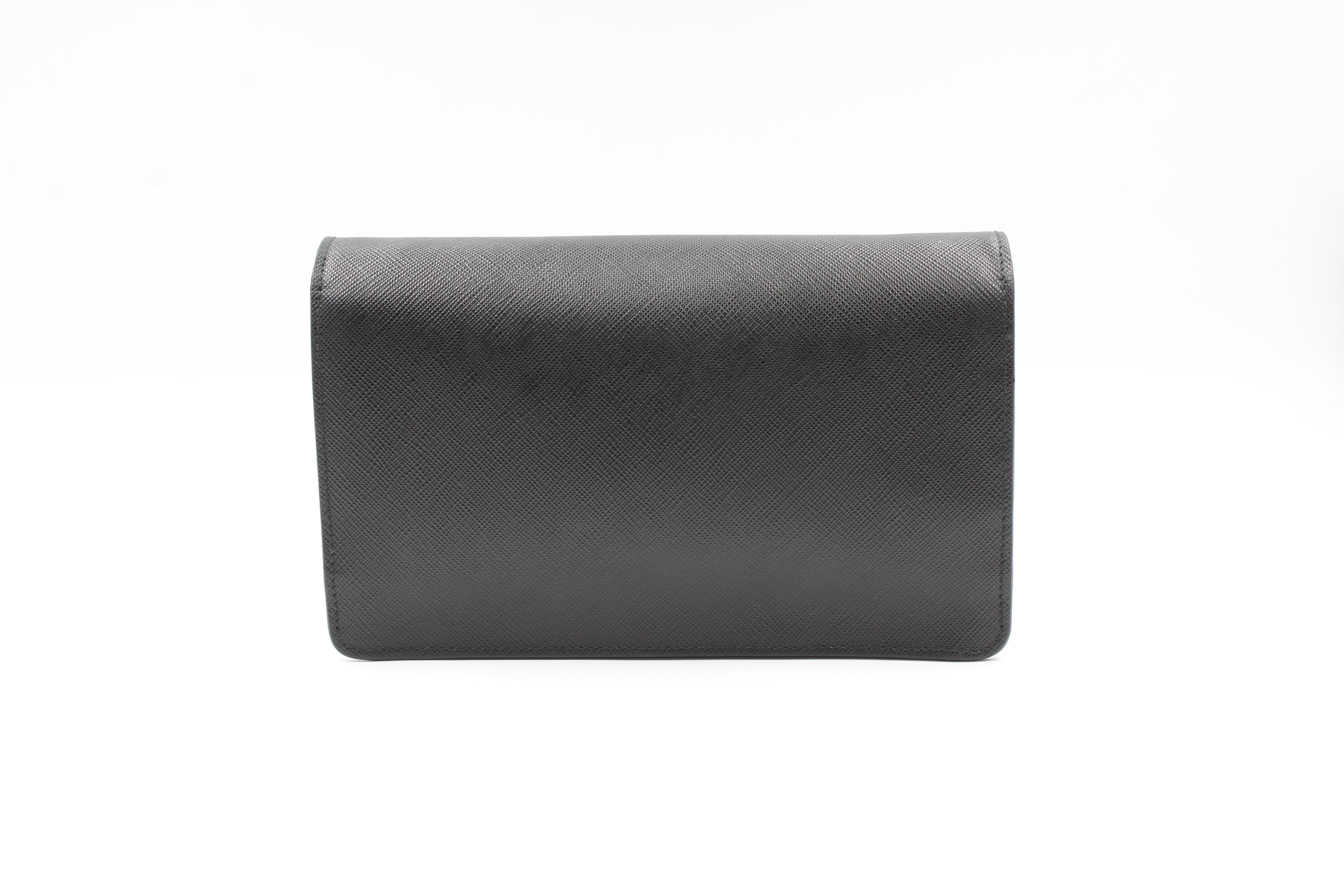 Prada Saffiano Galleria Black Leather Cross body Ladies Bag 1BH009 F0002 1