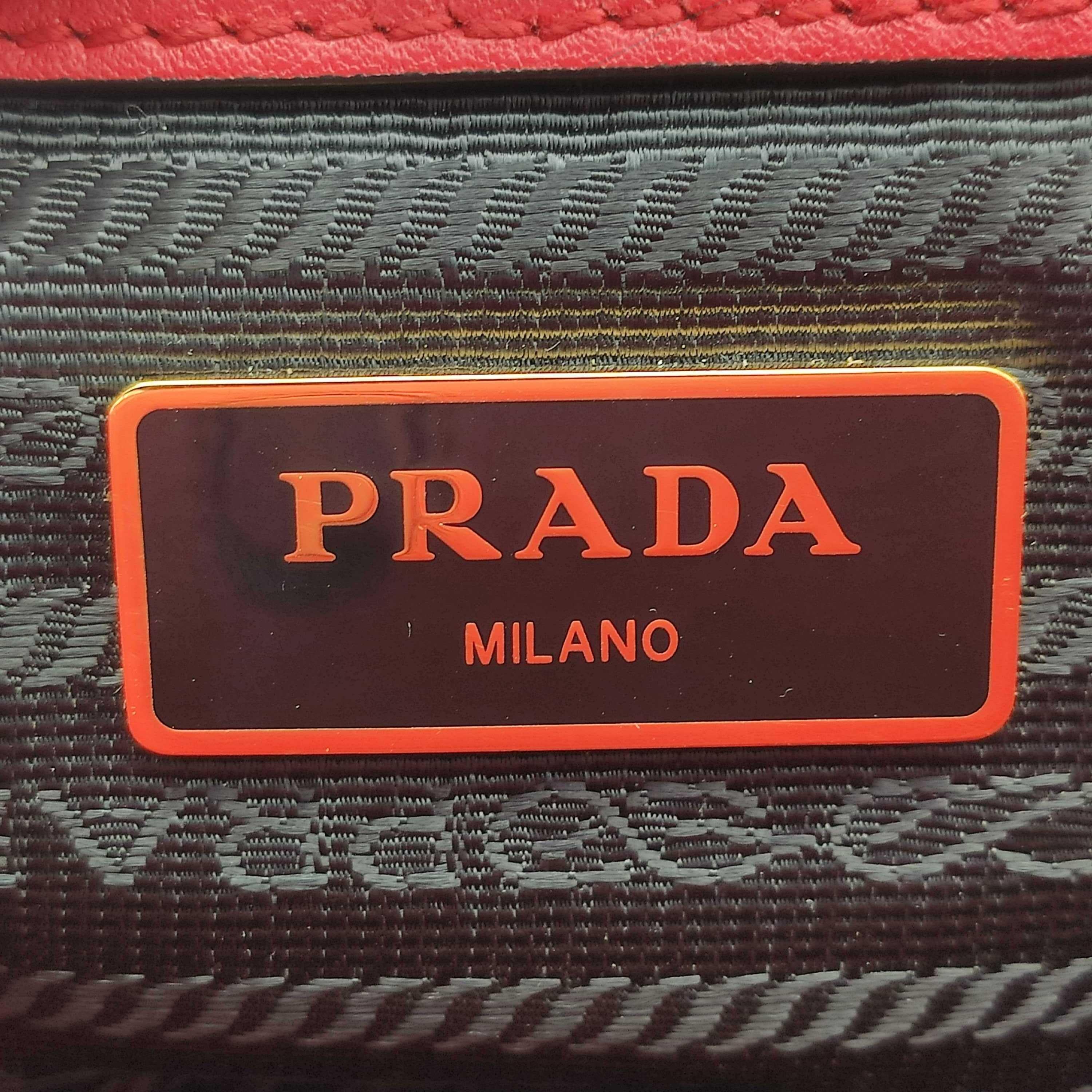 PRADA Saffiano Handbag in Red Leather 2