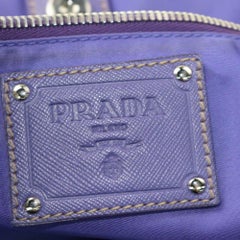 Prada Saffiano Handle Shopper Tote 870641 Purple Nylon Shoulder Bag