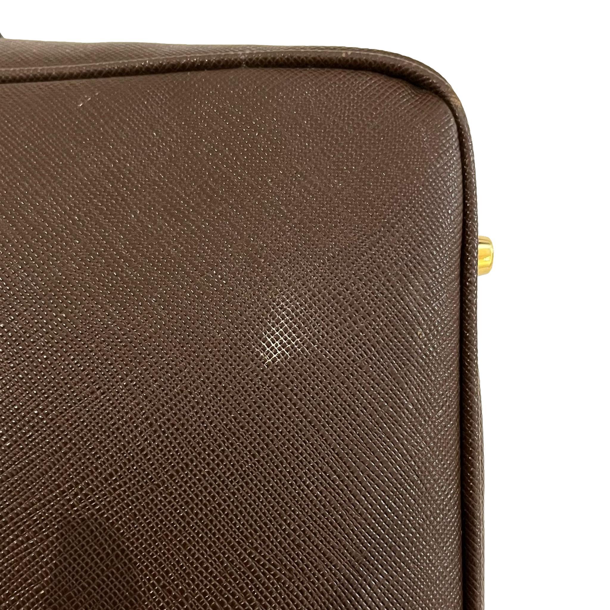 Prada Saffiano Leather Bauletto Bag 6