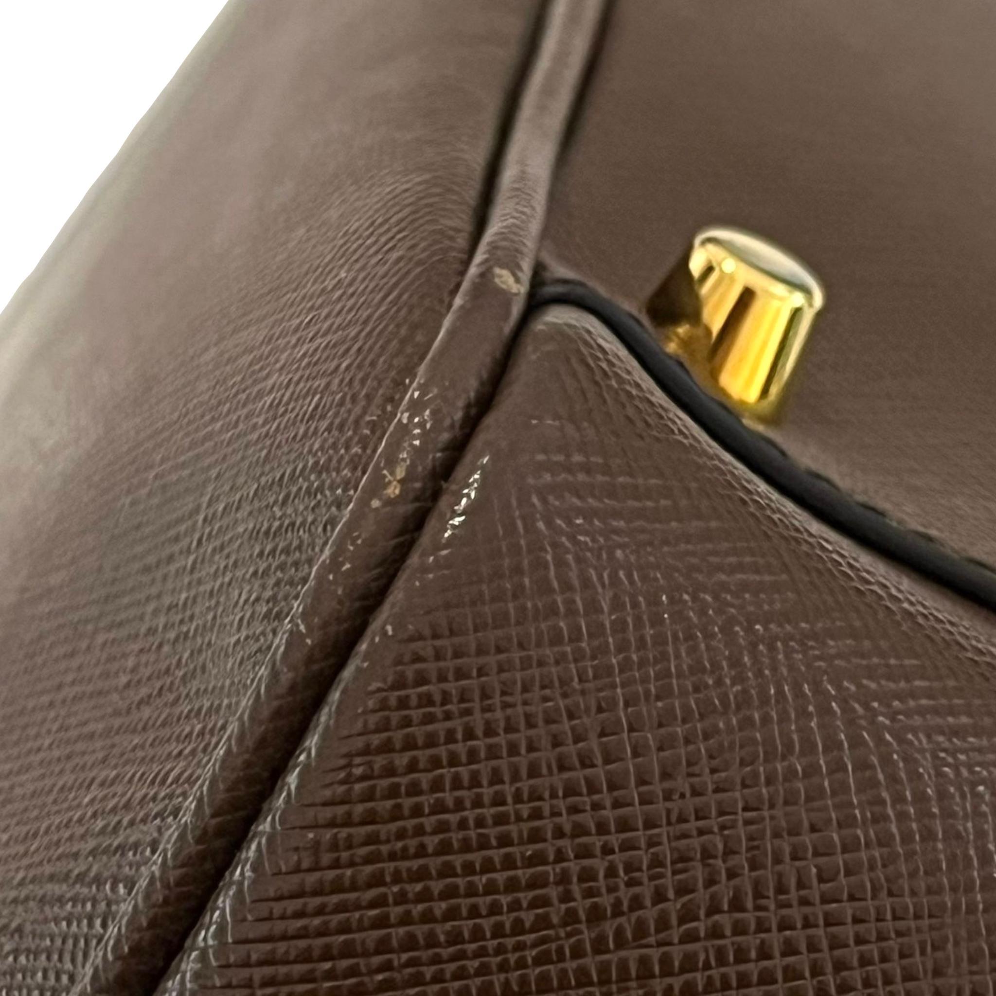 Prada Saffiano Leather Bauletto Bag 8