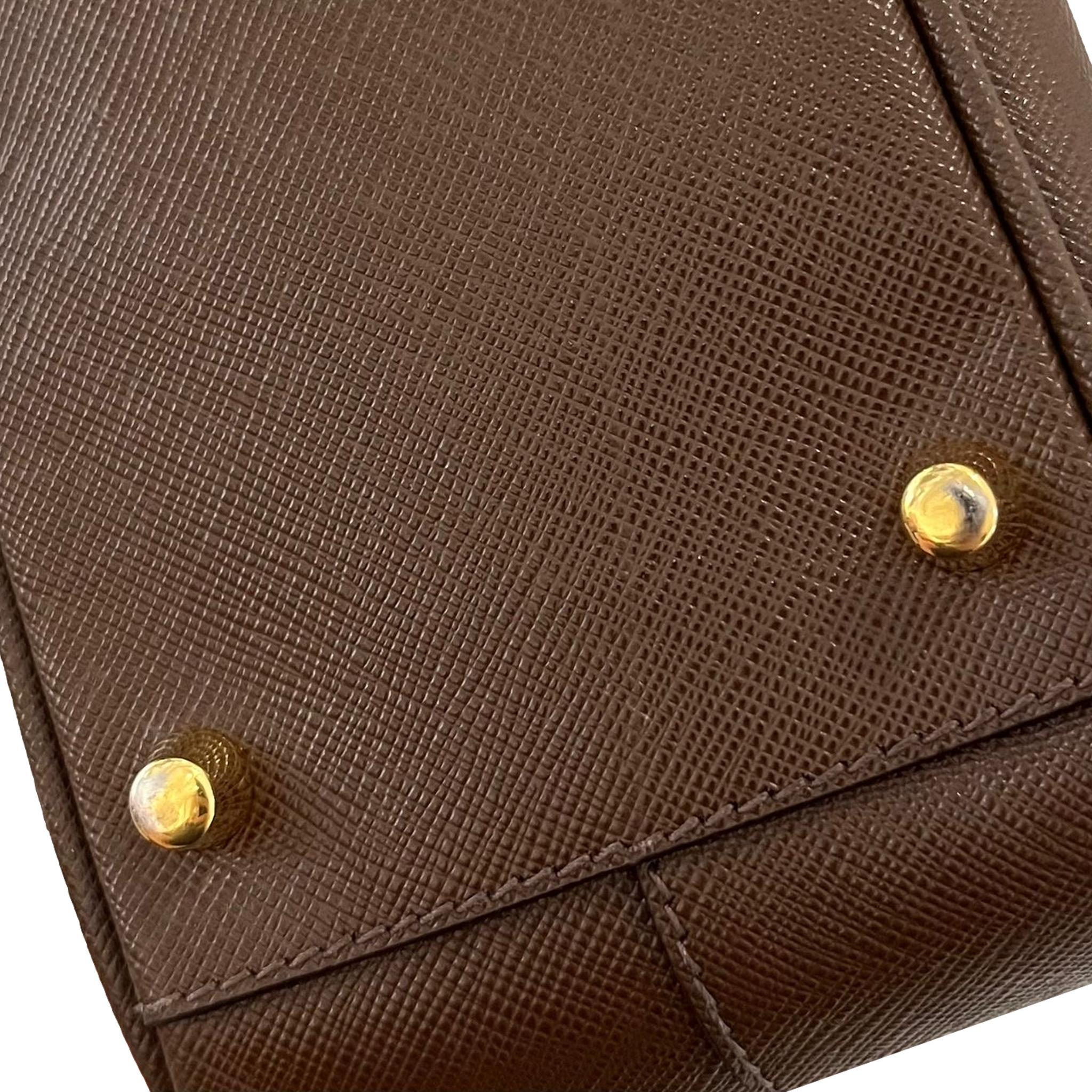 Prada Saffiano Leather Bauletto Bag 9