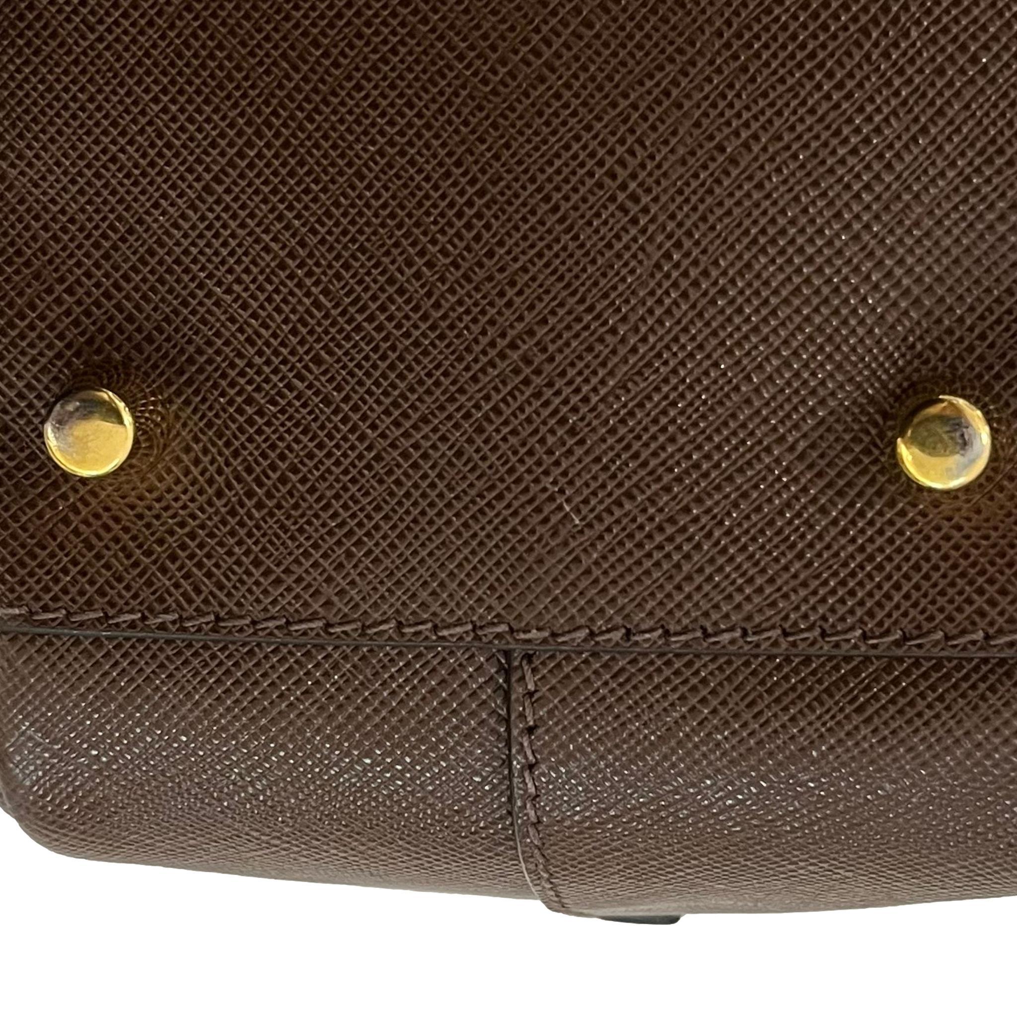 Prada Saffiano Leather Bauletto Bag 10