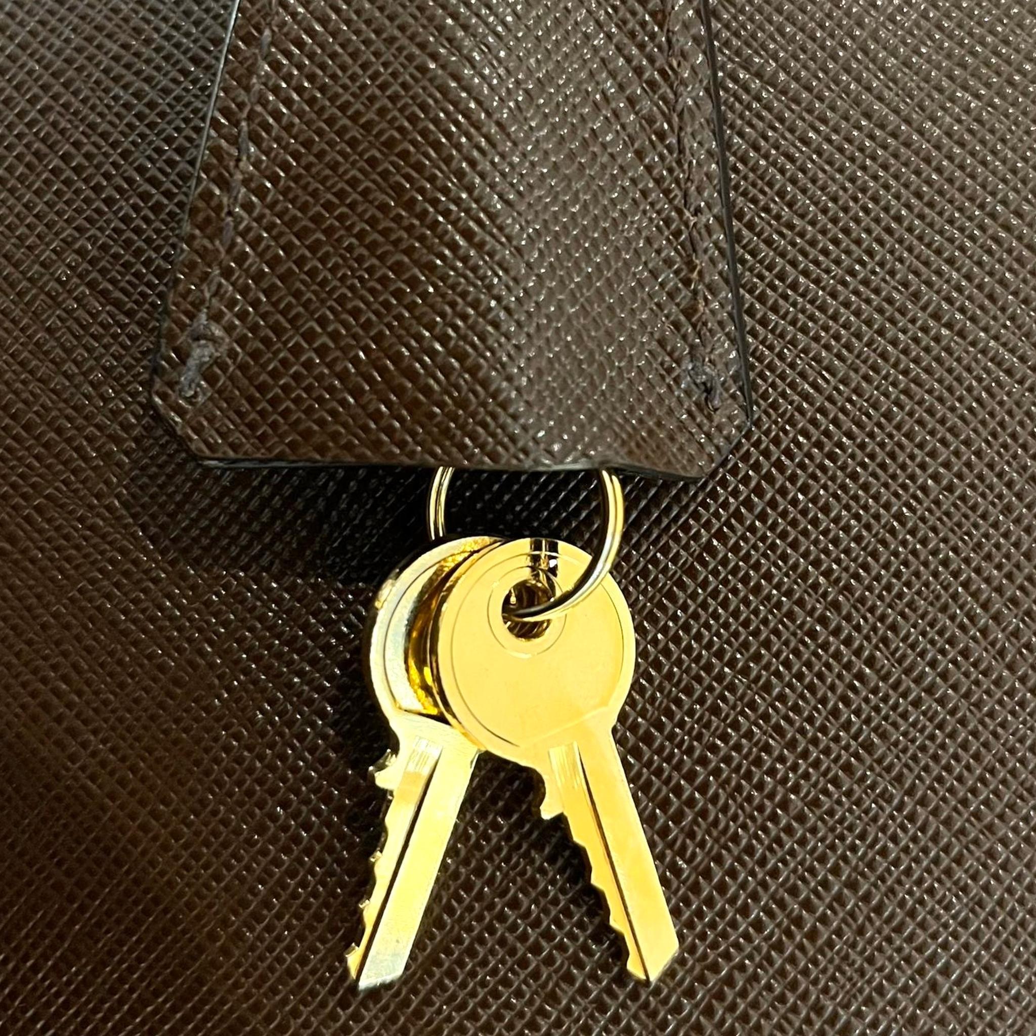 Prada Saffiano Leather Bauletto Bag 1