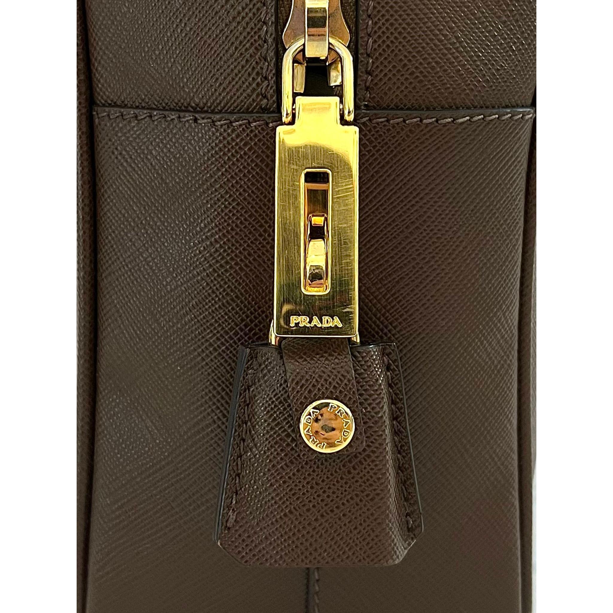 Prada Saffiano Leather Bauletto Bag 3
