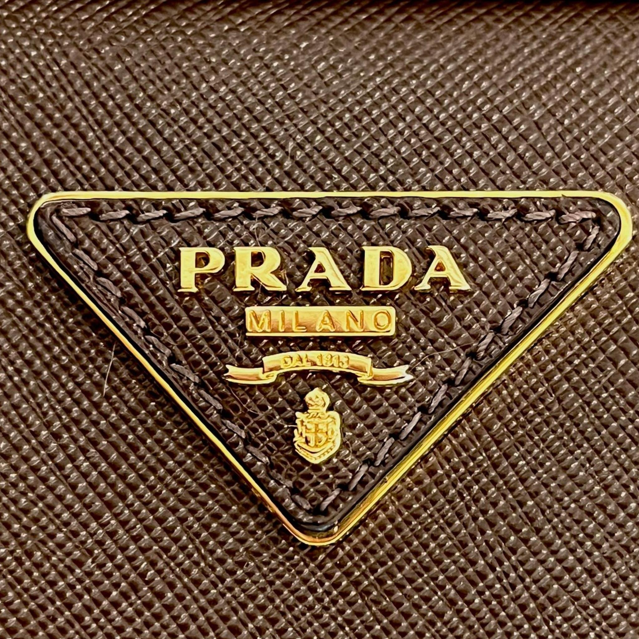 Prada Saffiano Leather Bauletto Bag 4