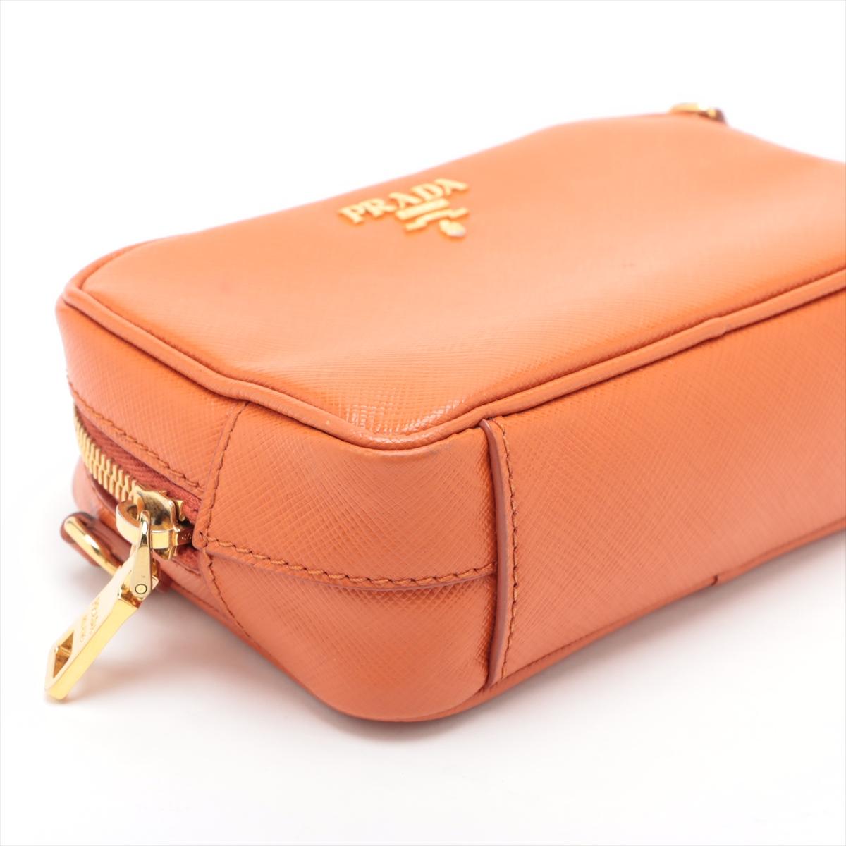 Women's Prada Saffiano Leather Camera Bag Orange