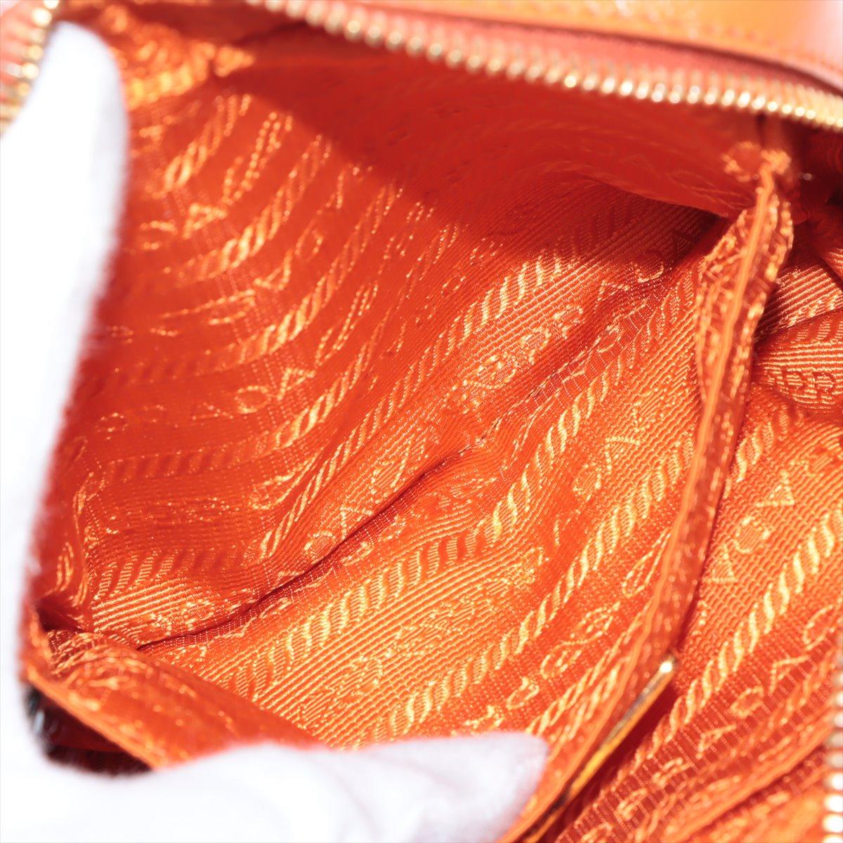 Prada Saffiano Leather Camera Bag Orange 3