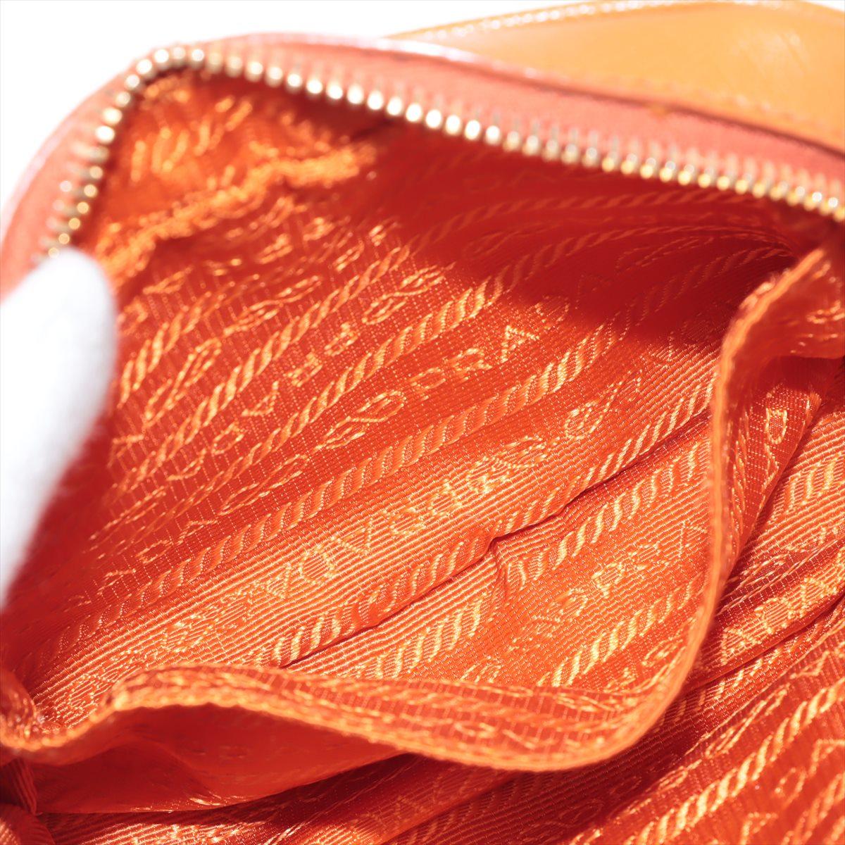 Prada Saffiano Leather Camera Bag Orange 4
