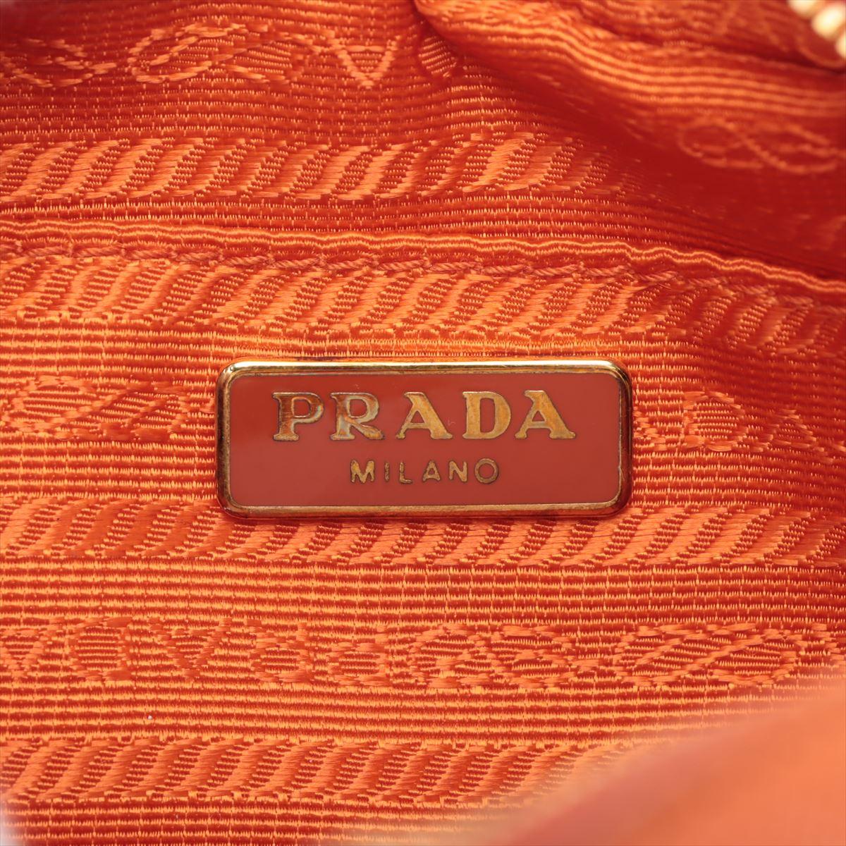 Prada Saffiano Leather Camera Bag Orange 5