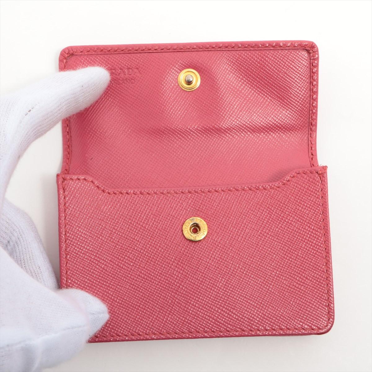 Women's Prada Saffiano Leather Card Case Pink For Sale