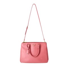 Prada Saffiano Leather Double Zip Galleria Tote Bag