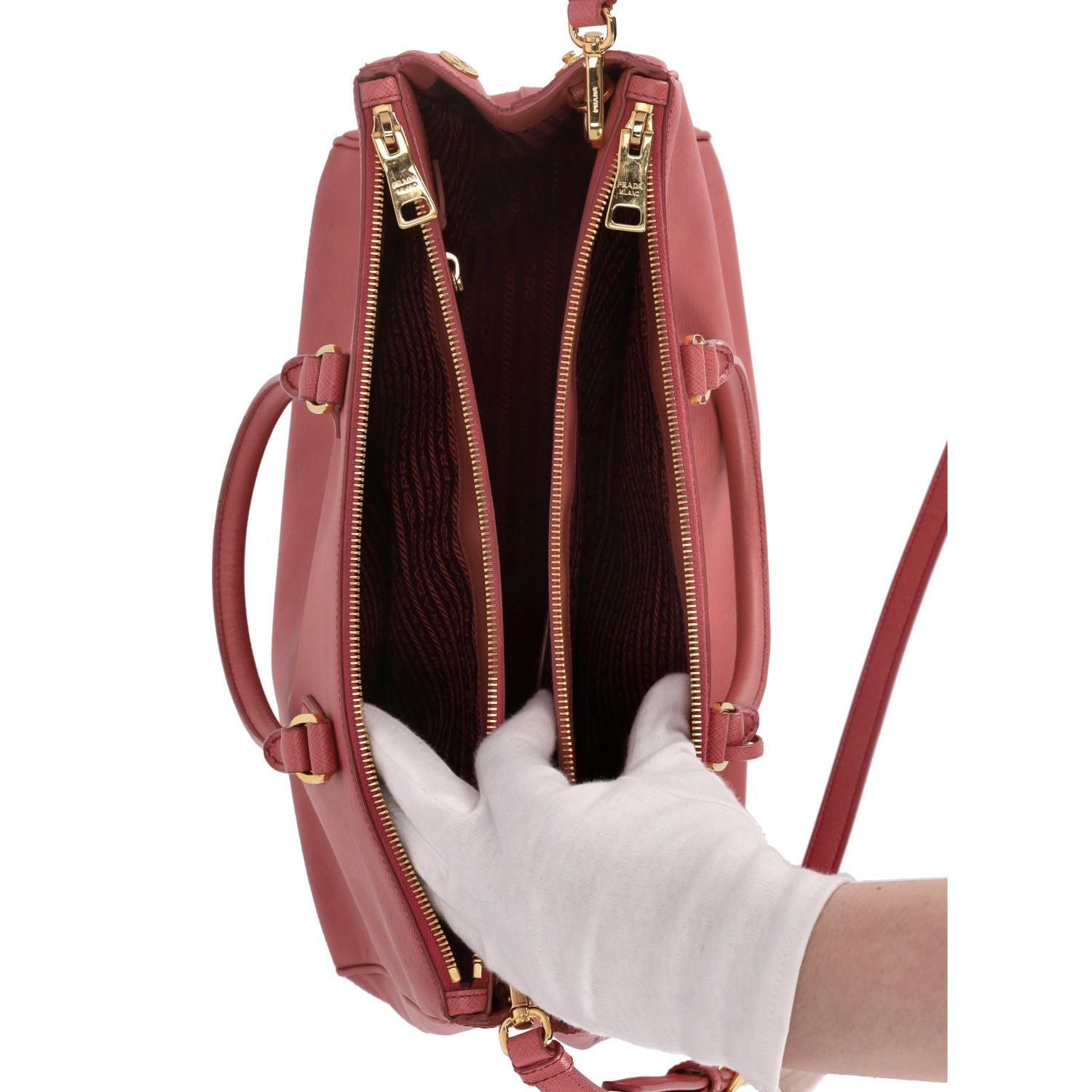 Prada Saffiano Leather Double Zip Galleria Tote Bag For Sale 1