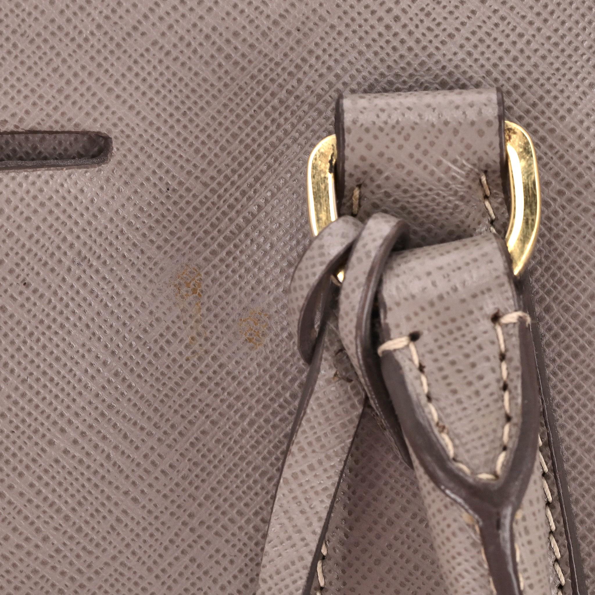 Bolso Tote Prada de piel saffiano con doble cremallera Galleria en venta 3