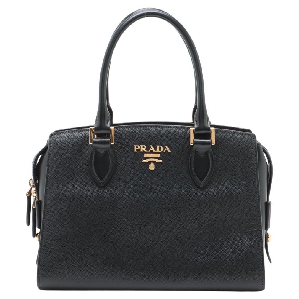 Prada Saffiano Leather Handbag Black