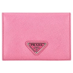 Prada Saffiano Leather Logo Card Holder