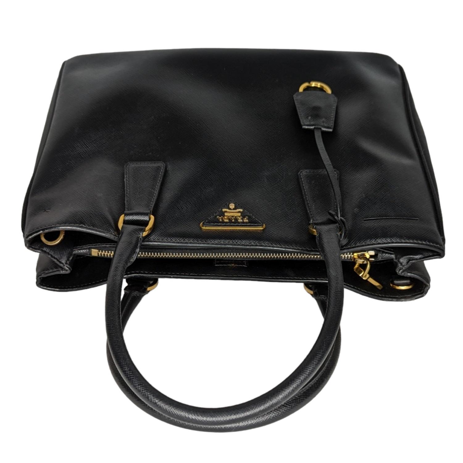 Women's Prada Saffiano Leather Lux Tote Black For Sale