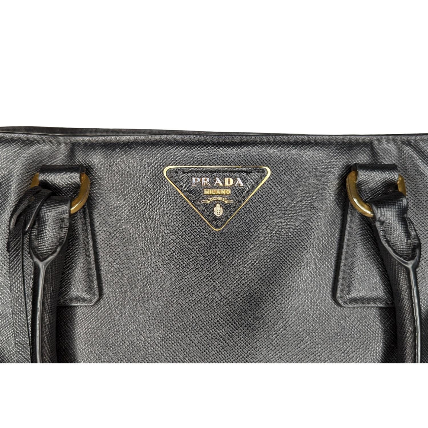 Prada Saffiano Leather Lux Tote Black For Sale 3