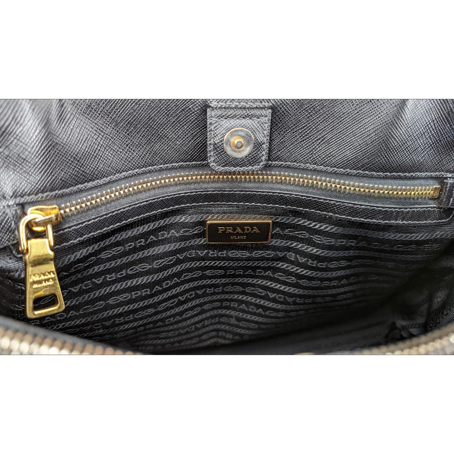 Prada Saffiano Leather Lux Tote Black For Sale 4