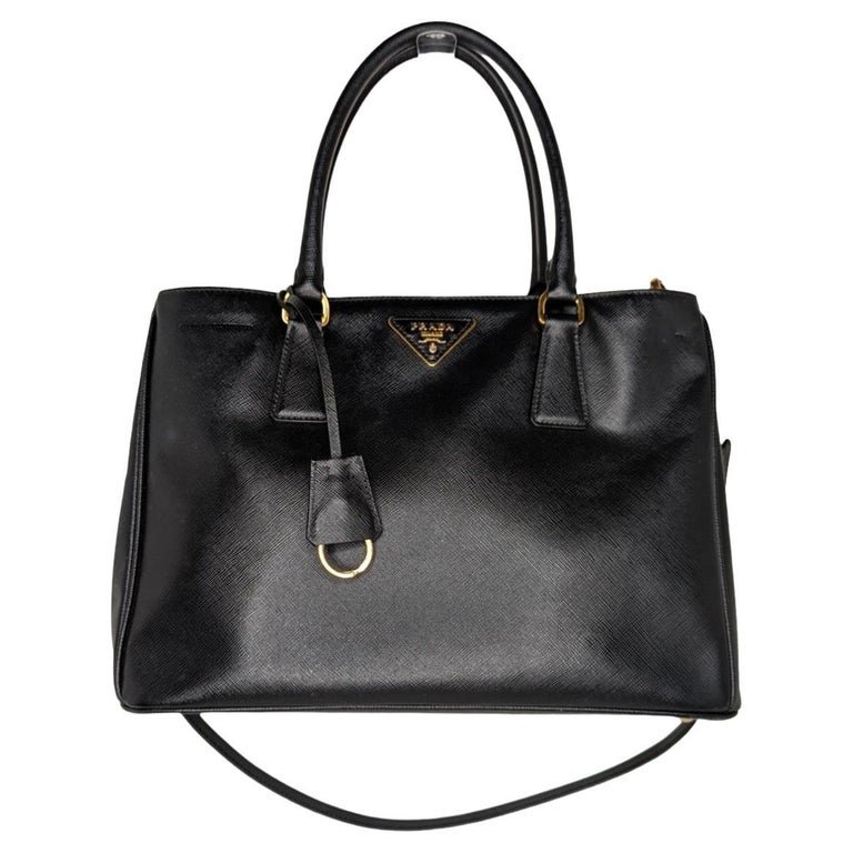 Prada Saffiano Leather Lux Tote Black For Sale at 1stDibs