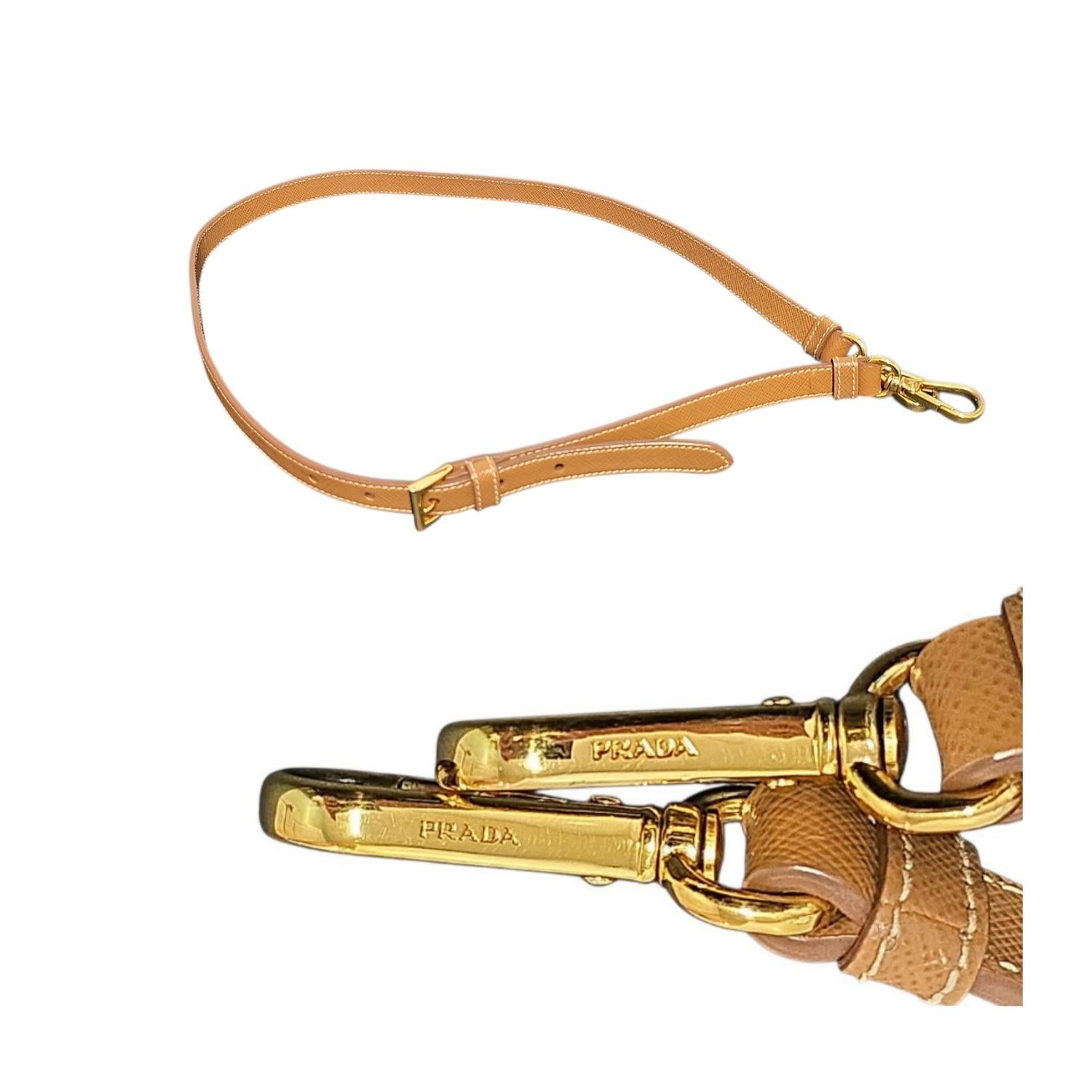 Prada Saffiano Lux Bicolor Shopping Tote For Sale 5