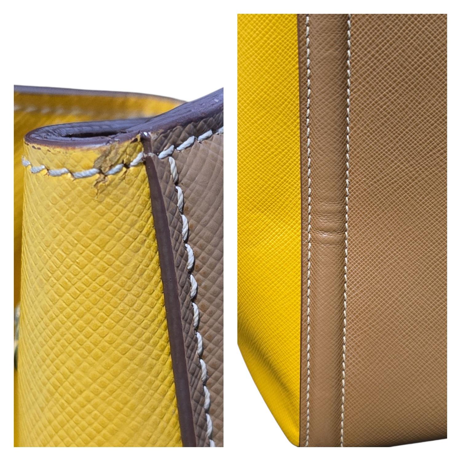 Prada Saffiano Lux Bicolor Shopping Tote For Sale 6