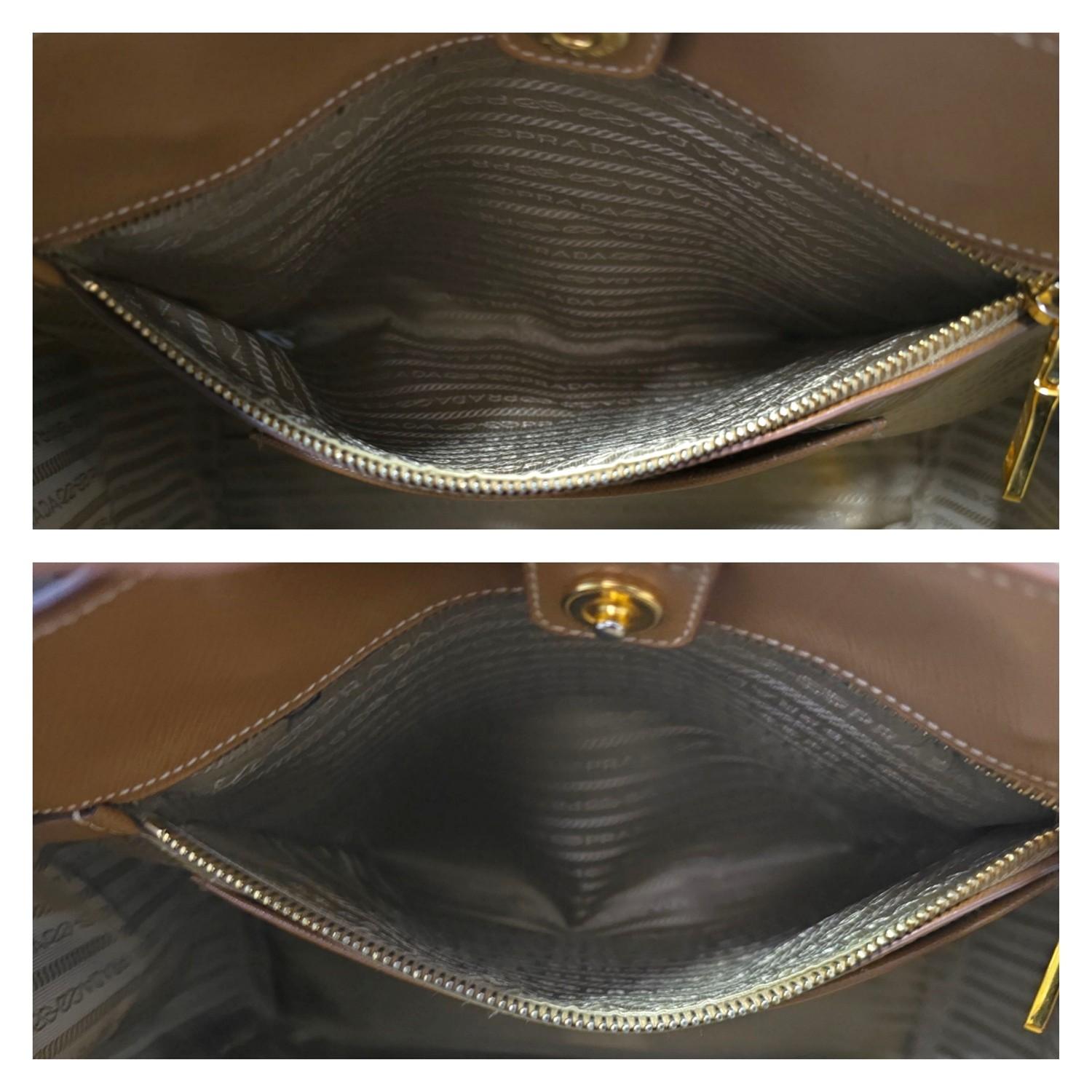 Prada Saffiano Lux Bicolor Shopping Tote For Sale 3