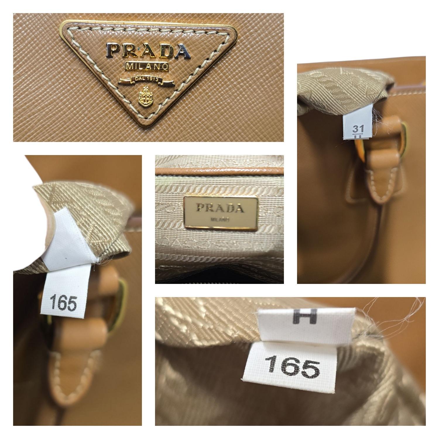 Prada Saffiano Lux Bicolor Shopping Tote For Sale 4