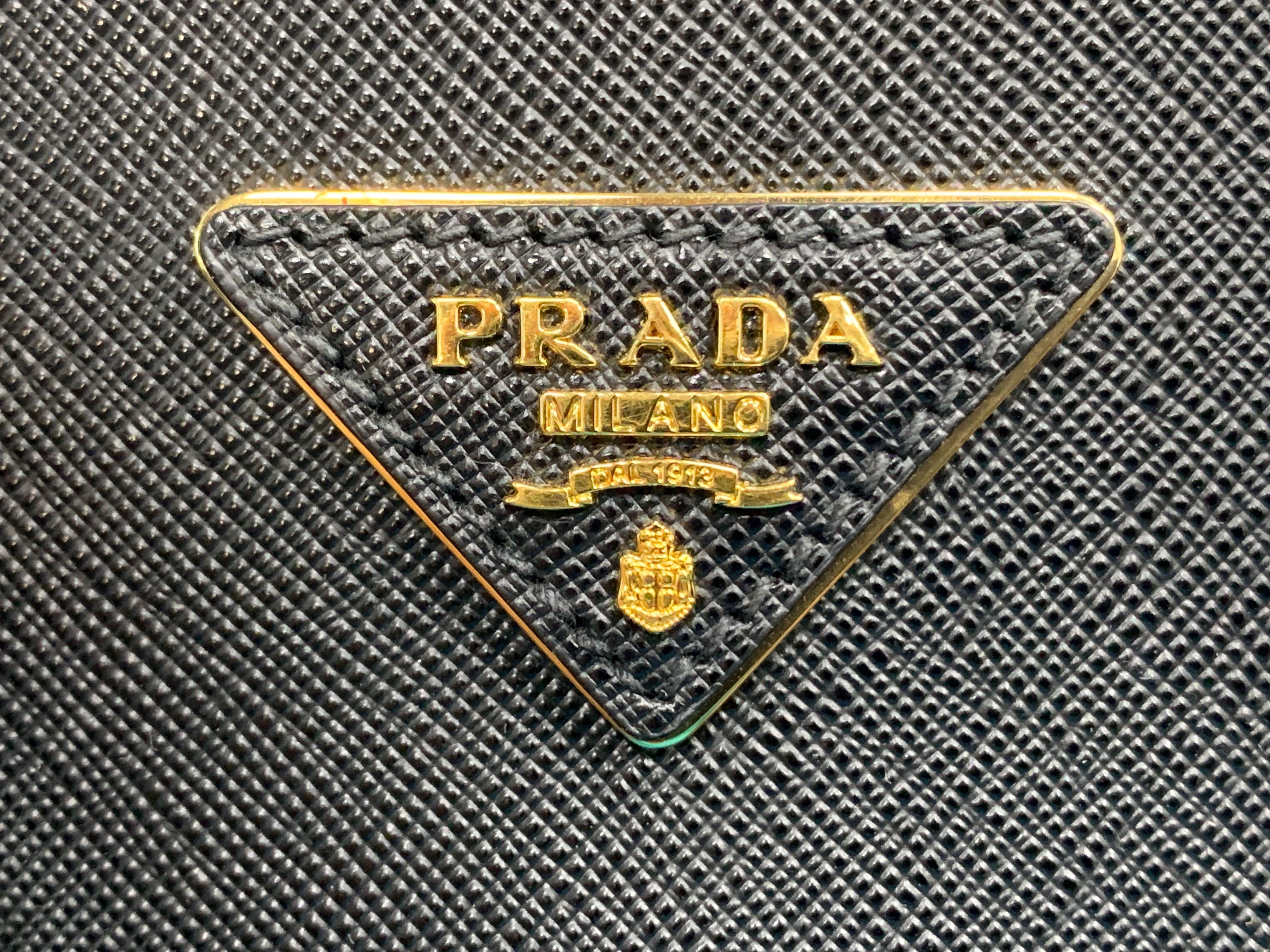 PRADA Saffiano Lux Galleria Black Leather Ladies Tote 1BA786NZV 2