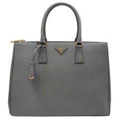 PRADA Saffiano Lux Galleria Gray Leather Ladies Tote 1BA786NZV