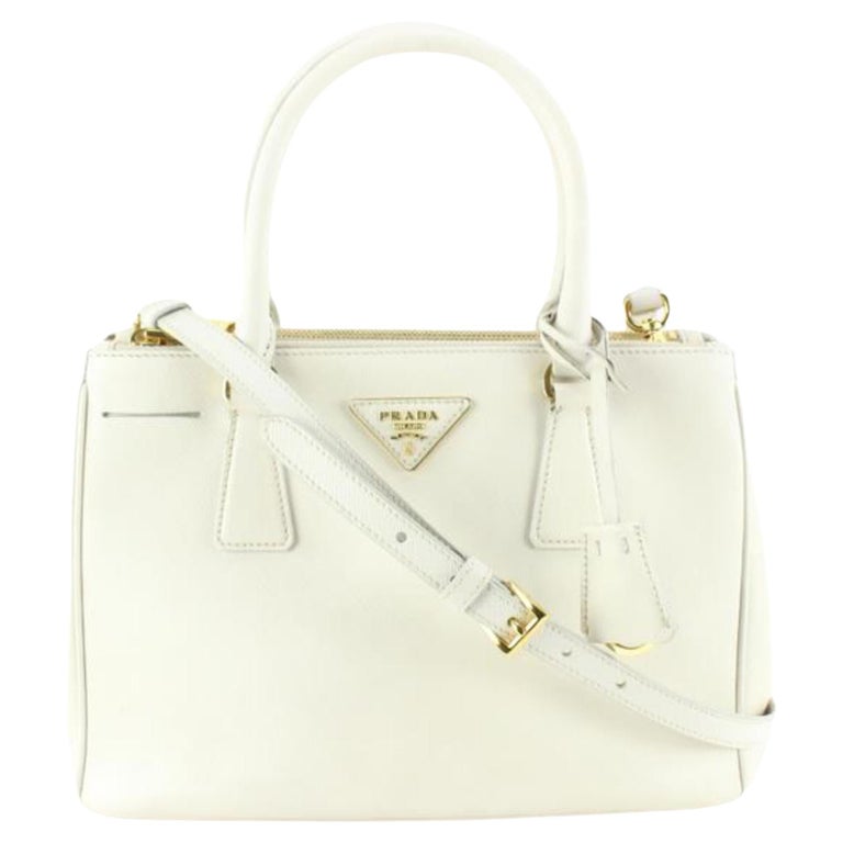 Prada Saffiano Lux Leather Double-Zip Small Tote 2way 95p729s For Sale at  1stDibs