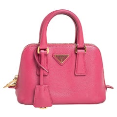 Prada Saffiano Lux Leather Mini Promenade Satchel