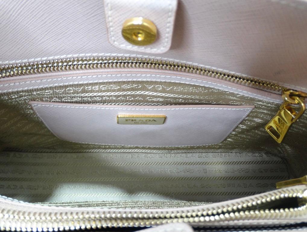 Prada Saffiano Lux Promenade Top Handle Bag For Sale 5