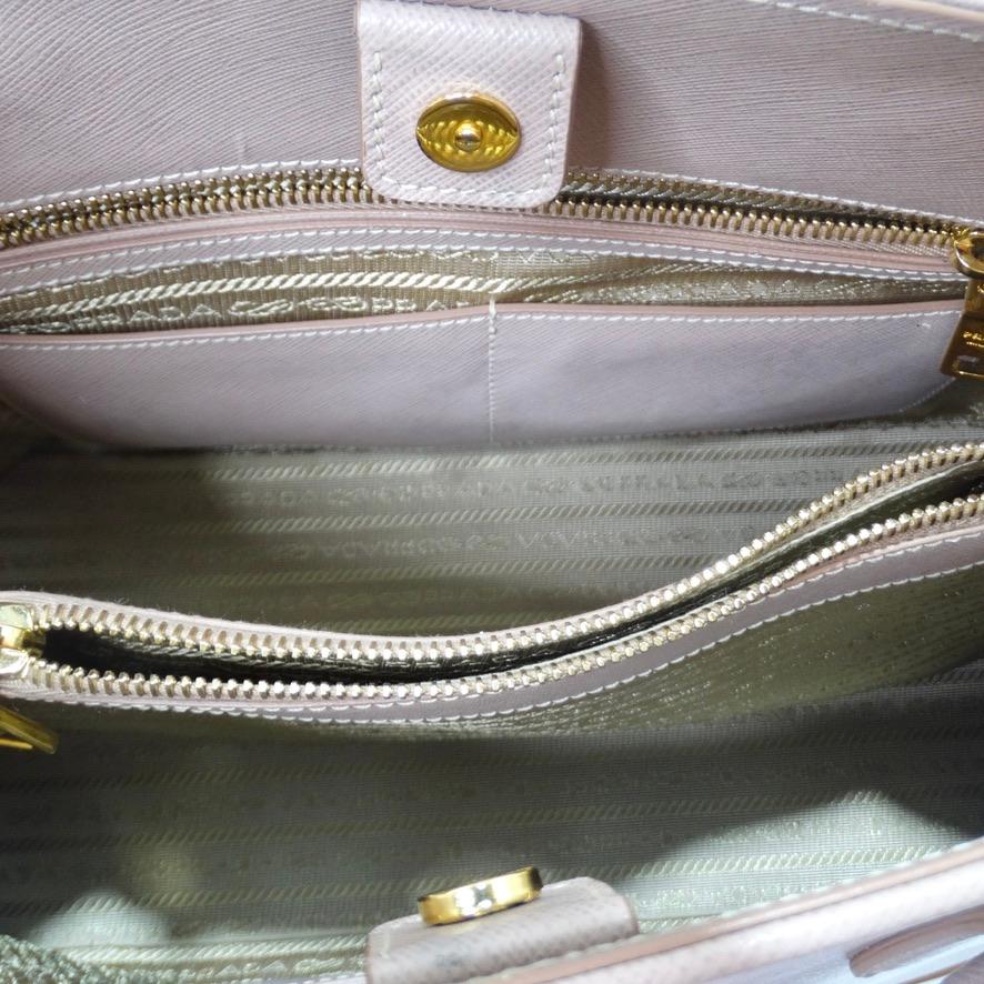 Prada Saffiano Lux Promenade Top Handle Bag For Sale 7