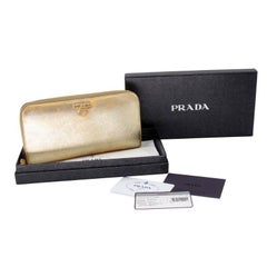Prada Saffiano Metal Leather Zip Wallet PR-0317N-0073