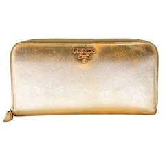 Prada Saffiano Metal Leather Zip Wallet PR-0317N-0073