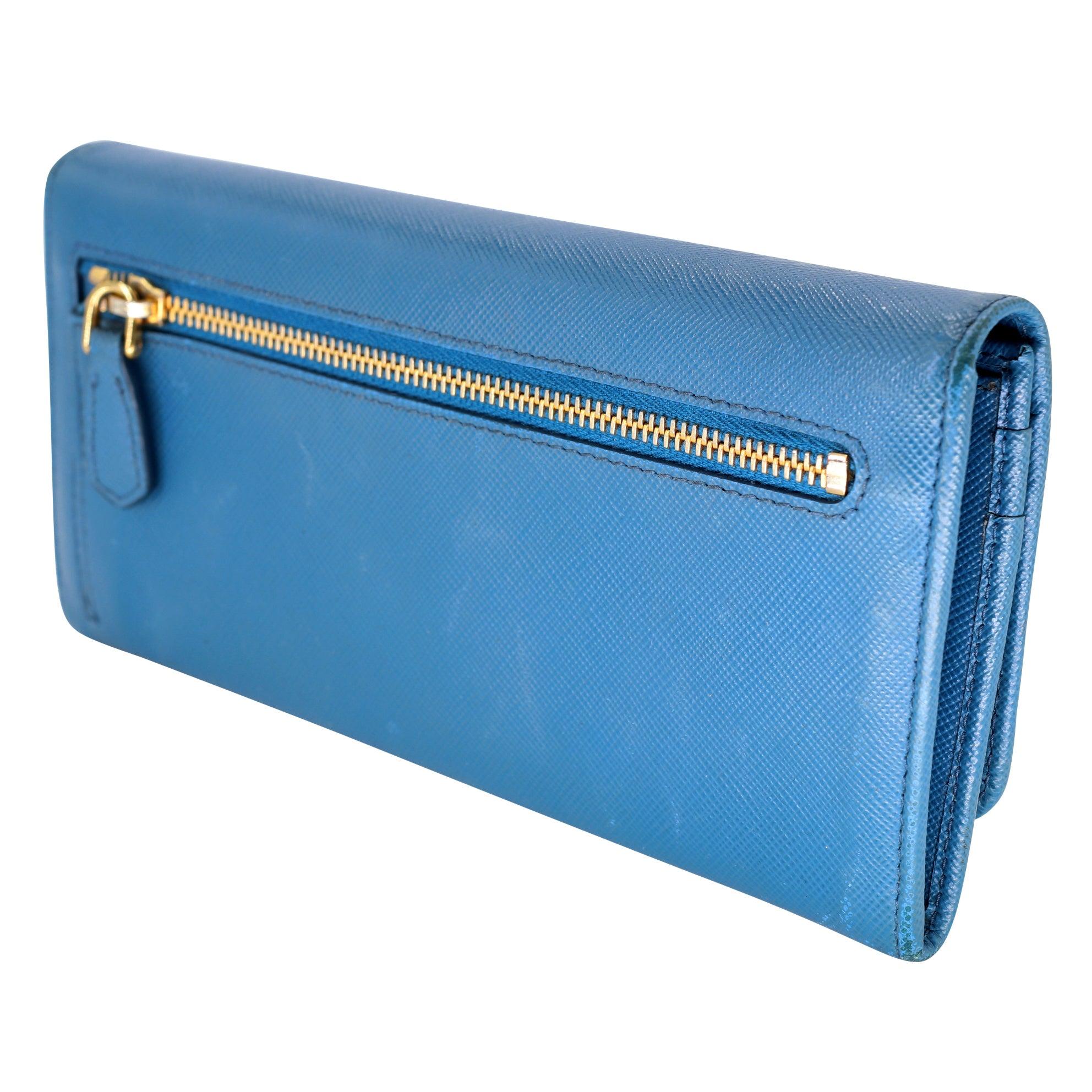 Prada Saffiano Peonia Fiocco Brieftasche mit Reißverschluss PR-W1005P-A002 im Zustand „Gut“ im Angebot in Downey, CA
