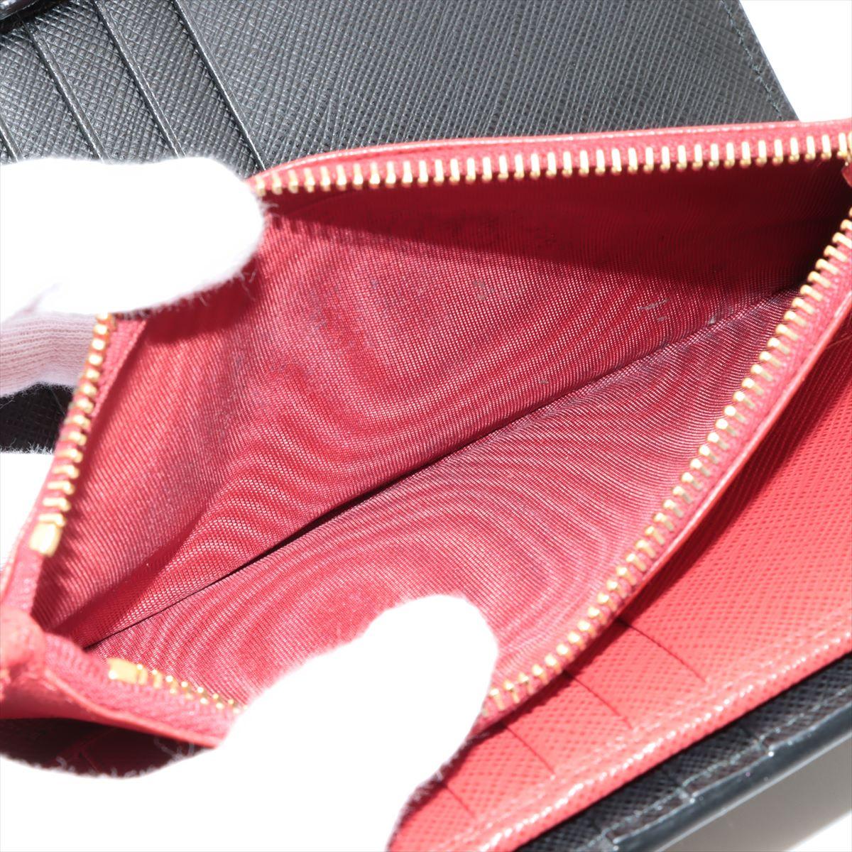 Prada Saffiano Smarto Robot Leather Wallet Black For Sale 3