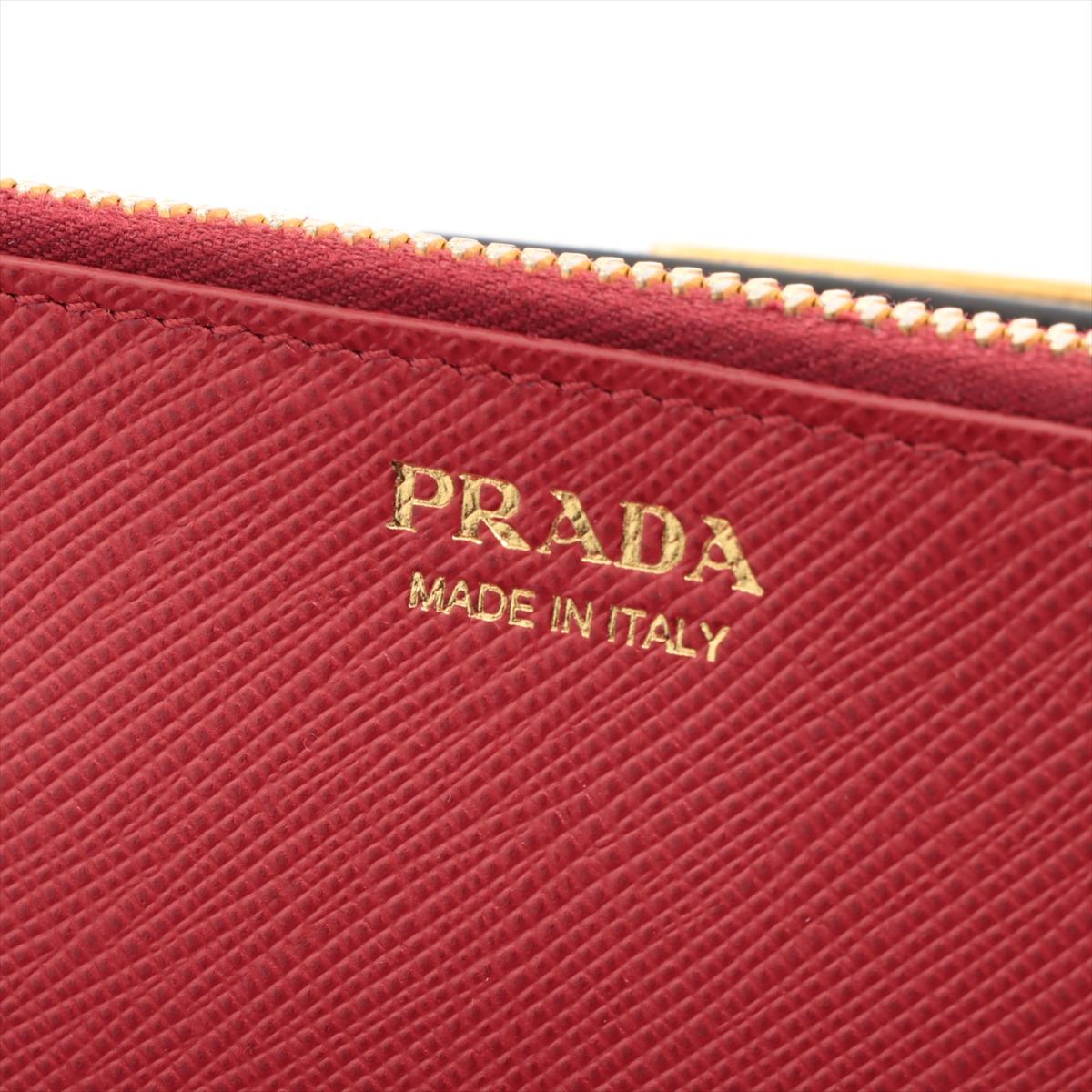 Prada Saffiano Smarto Robot Leather Wallet Black For Sale 4
