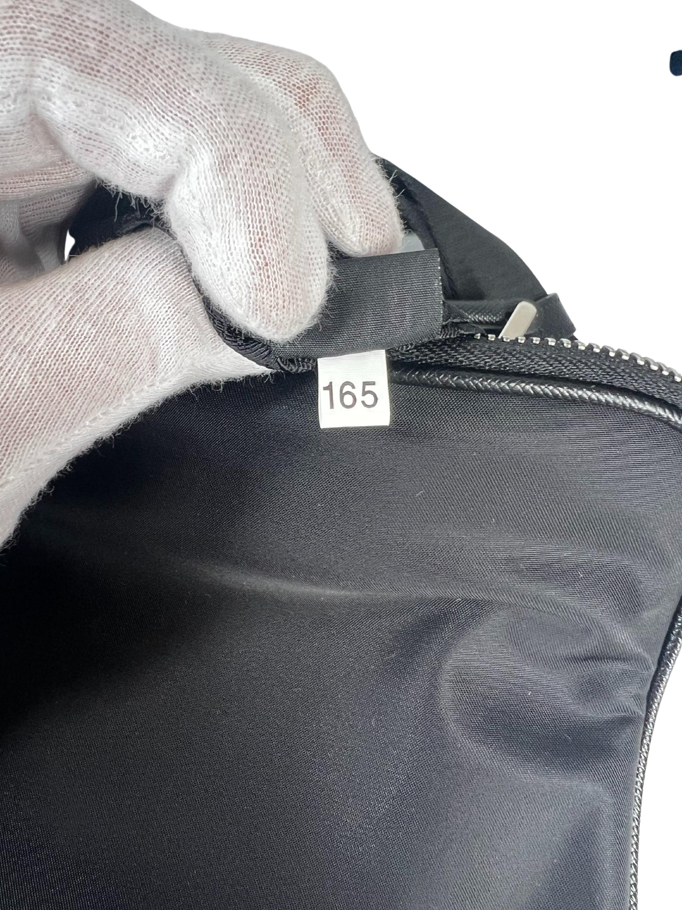 Prada Saffiano Trimmed Tessuto Brique Crossbody Bag For Sale 1