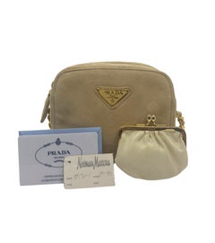 Prada Sand Suede Leather Vintage Mini Crossbody Bag, 2005.