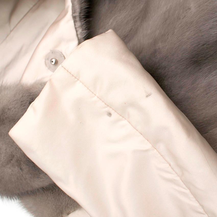 Prada Satin & Mink Fur Paneled Jacket - Size US 8 For Sale 3