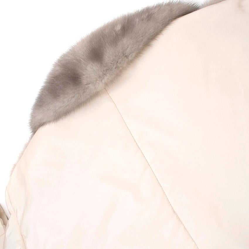 Prada Satin & Mink Fur Paneled Jacket - Size US 8 For Sale 4