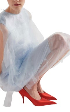 Prada Satin Pointed-Toe Heels 85 IT36.5