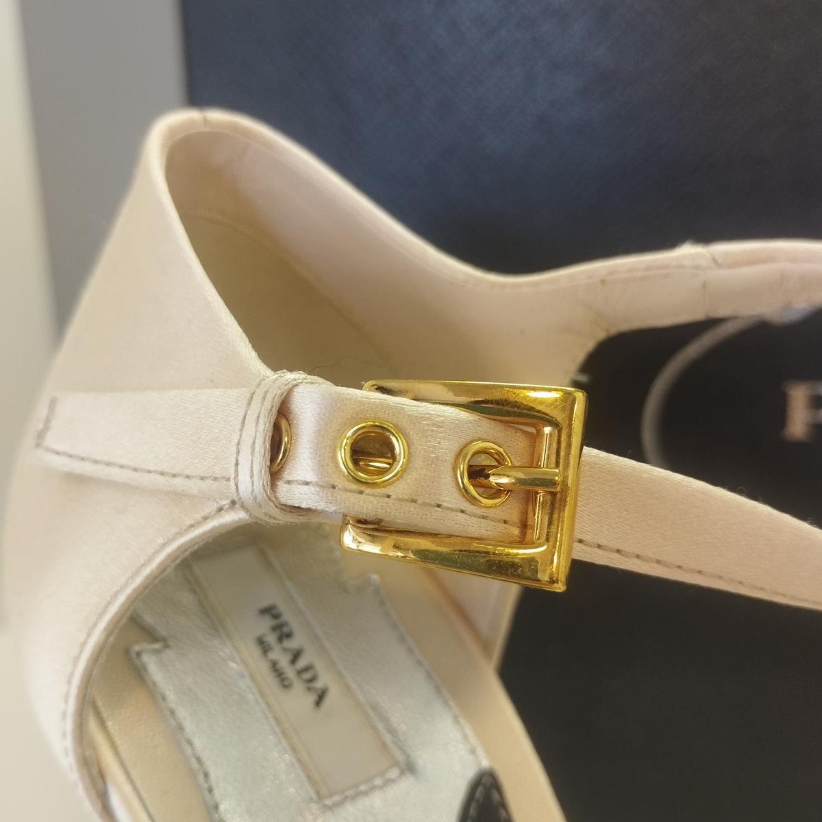 Prada Satin Sandals IT 37 For Sale 1