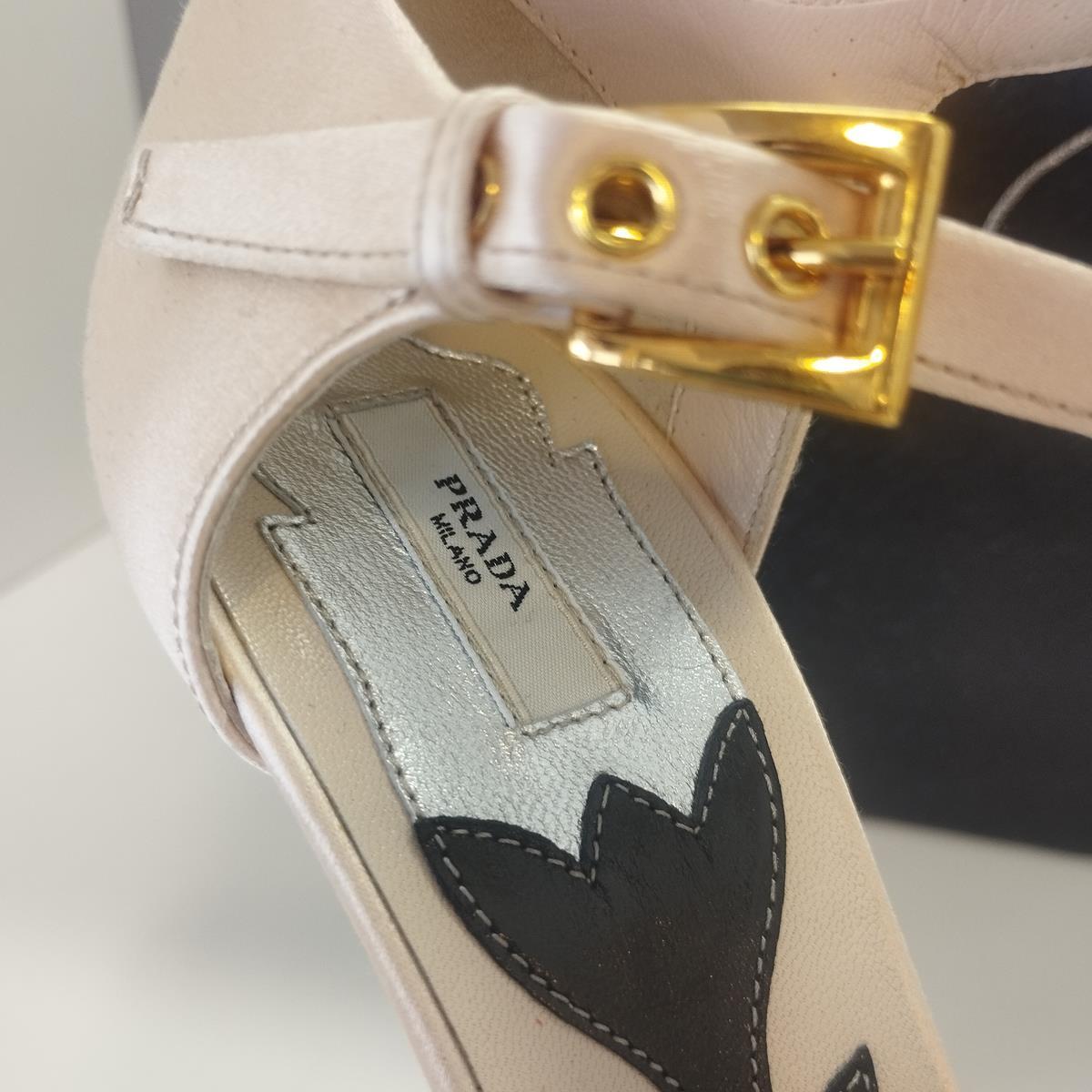 Prada Satin Sandals IT 37 For Sale 2