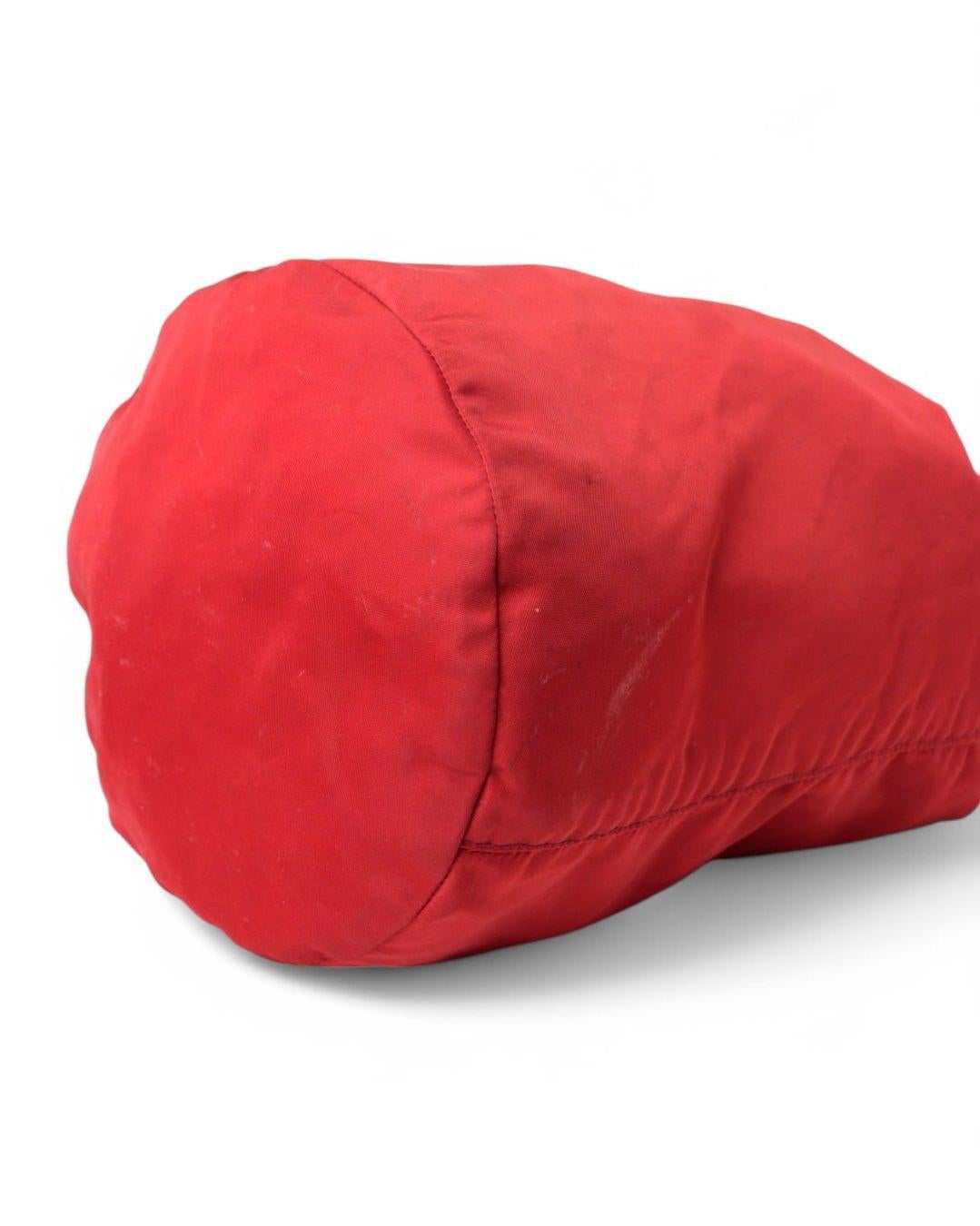 Prada Bucket MM Nylon Red For Sale 2
