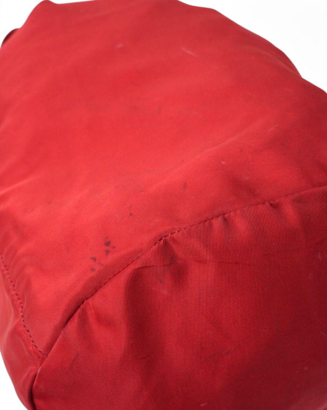 Prada Bucket MM Nylon Red For Sale 3
