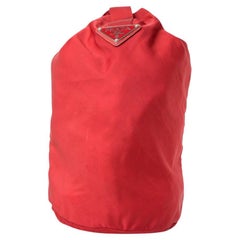 Prada Bucket MM Nylon Red
