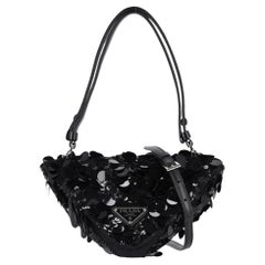 Prada Sequin Embellished Triangle Leather Bag